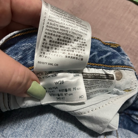 Levi's Premium Big E High Waist Wedgie Straight Leg Jeans Size 28 Relaxed - Picture 9 of 9